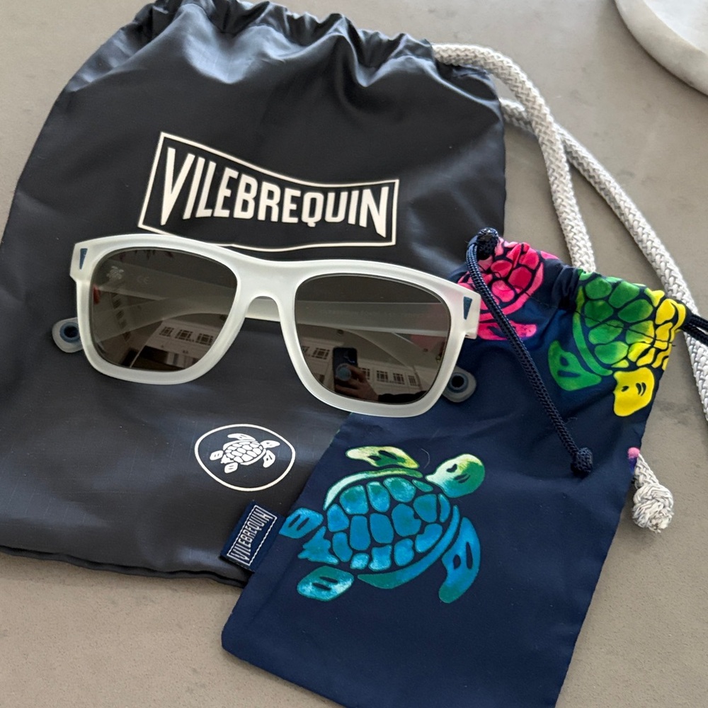 Vilebrequin Kids Sunglasses with FrostedWhite/grey Frame